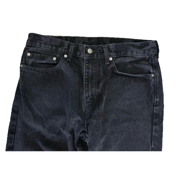 Levi Strauss 505 Men’s Denim Jeans Black 34x34 100% Cotton Straight Leg - Picture 2 of 6